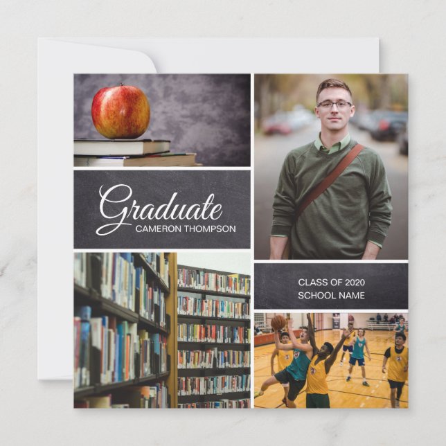 Custom Male Photo Collage Class of 2020 Graduate (Front)