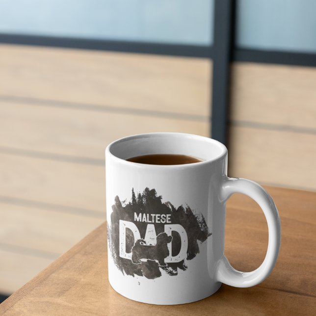 Custom Maltese Dad Father's Day Dog Lover Coffee Mug (Creator Uploaded)