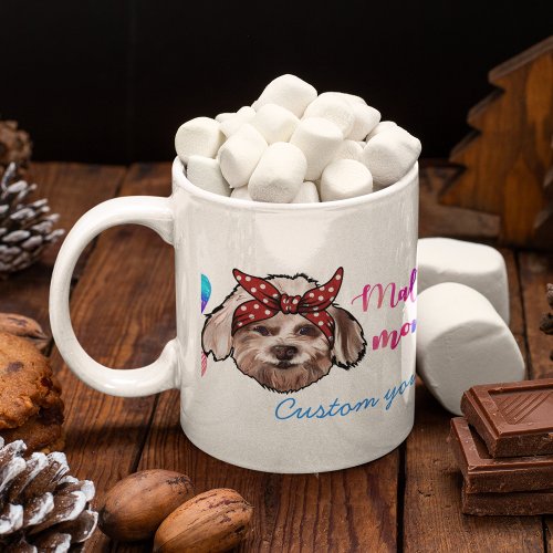 Custom Maltese Mom Cute Mothers Day Dog Lover Coffee Mug
