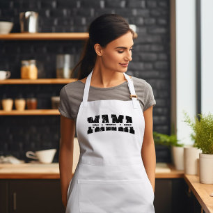 Custom Mama And Kids Name Shirt Mother's Day Gift Adult Apron