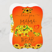 Custom MAMA BEAR Sunflower Mom Birthday Mother Day (Front/Back)
