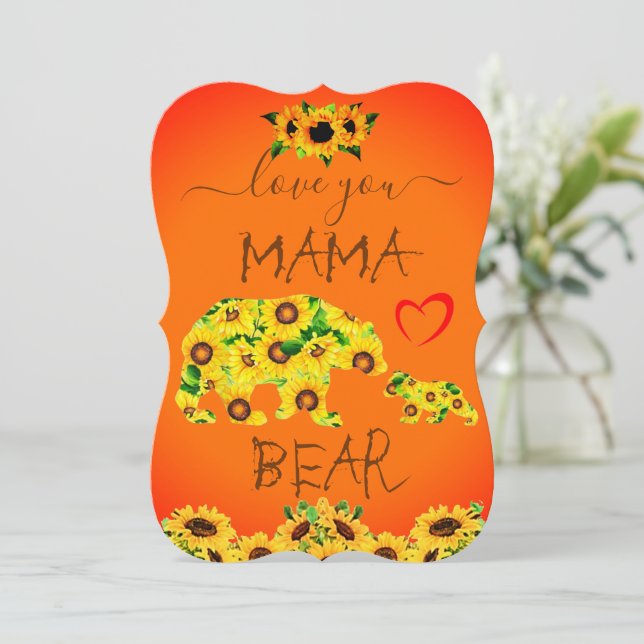 Custom MAMA BEAR Sunflower Mom Birthday Mother Day (Standing Front)
