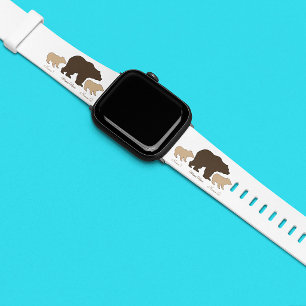 Custom Mama Bear With 2 Kid Names Mothers Day Gift Apple Watch Band
