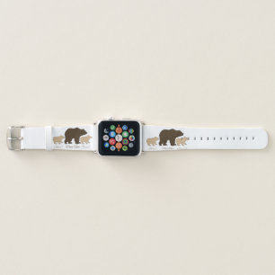 Custom Mama Bear With 2 Kid Names Mothers Day Gift Apple Watch Band
