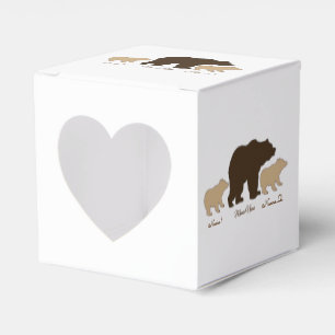 Custom Mama Bear With 2 Kid Names Mothers Day Gift Favor Boxes