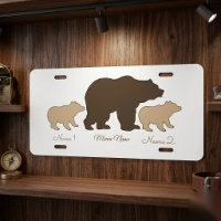 Custom Mama Bear With 2 Kid Names Mothers Day Gift