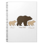Custom Mama Bear With 2 Kid Names Mothers Day Gift Notebook