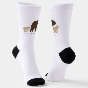 Custom Mama Bear With 2 Kid Names Mothers Day Gift Socks