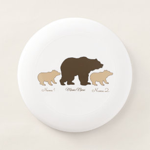 Custom Mama Bear With 2 Kid Names Mothers Day Gift Wham-O Frisbee