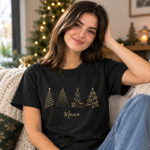 Custom Mama Christmas Tree Gold Design minimaliste