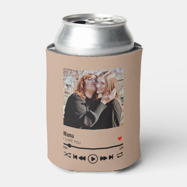 Custom Mama I Love You Mother's Day Can Cooler (Can Front)