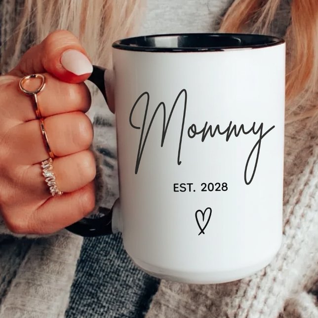 Custom Mama Mug, Minimalist Mug for New Moms (personalized mom mug, minimalist mama mug, custom mom mug, new mom gift, baby shower mug,)