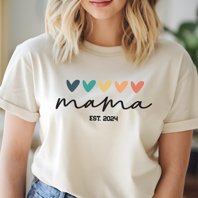 Custom Mama Shirt, Gift for Mom, Mother’s Day Gift T-Shirt (mama shirt, custom mom shirt, personalized mama tee, mothers day gift, birthday gift for mom,)