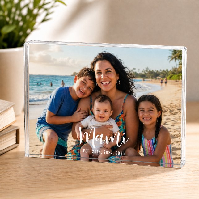 Custom Mami Established Modern Script Photo Block (Creator Uploaded)