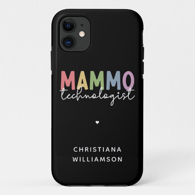 Custom Mammo Technologist Mammography Tech Case-Mate iPhone Case (Back)