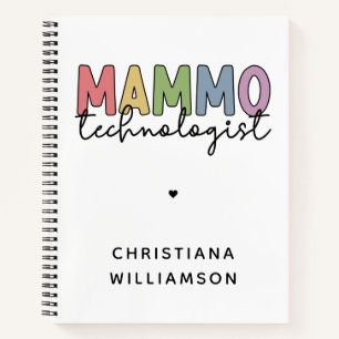 Custom Mammo Technologist Mammography Tech Gifts Notebook