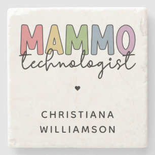 Custom Mammo Technologist Mammography Tech Gifts Stone Coaster