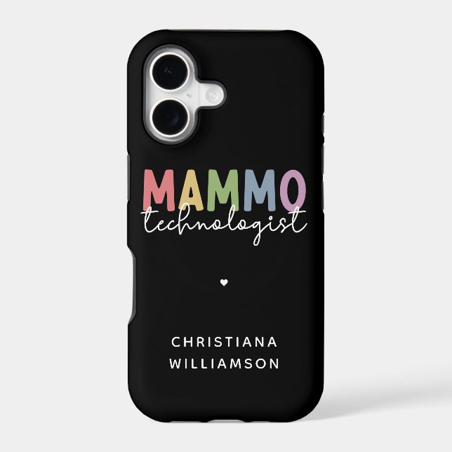 Custom Mammo Technologist Mammography Tech Iphone Case (Back)