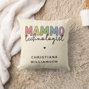 Custom Mammo Technologist Mammography Tech Throw Pillow