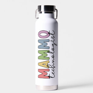 Custom Mammo Technologist Mammography Tech Water Bottle