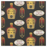 Custom Man Cave Liquor Bottle Bar Open Pattern Fabric