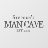 Custom Baseball Shape Man Cave Sign Personalized with Your Name