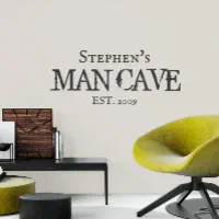 Custom Baseball Shape Man Cave Sign Personalized with Your Name