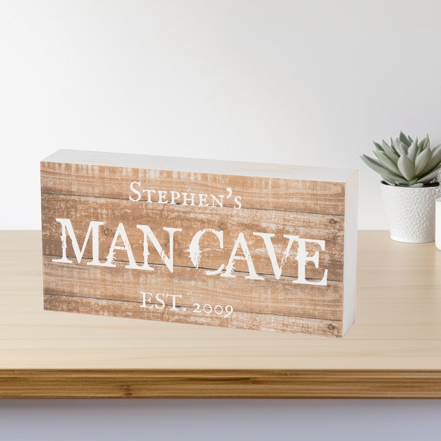 Custom Man Cave Personalized Gift Wooden Box Sign (Creator Uploaded)