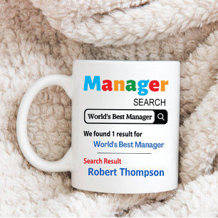 Custom Manager Gift, World's Best Manager Phd Grad Coffee Mug