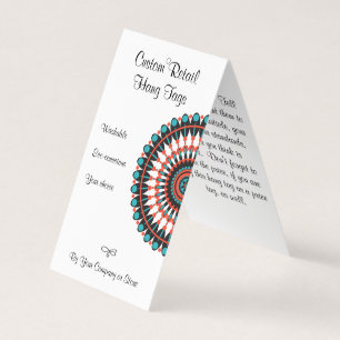 Custom Mandala Folded Tent Hang Tags