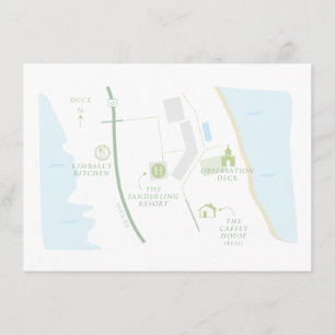 Custom Map Welcome Wedding Card for ANNE