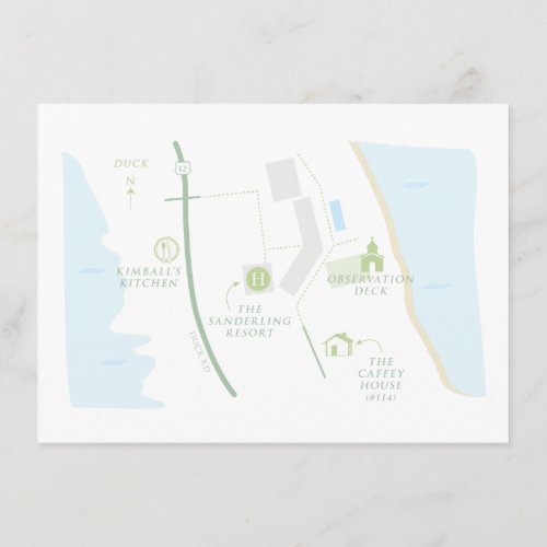Custom Map Welcome Wedding Card for ANNE