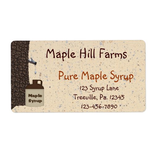 Custom Maple Syrup Business Label