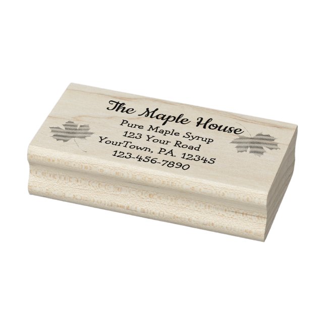 Custom Maple Syrup Business Rubber Stamp (Stamp)