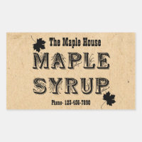 Custom Maple Syrup Rectangle Business Sticker