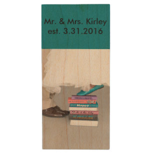 Custom Maple Wedding Photo USB Flash Drive
