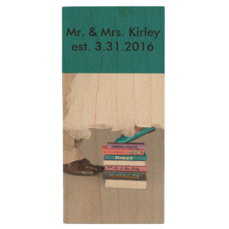 Custom Maple Wedding Photo USB Flash Drive