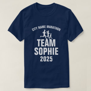 Custom Marathon Support Crew,Family Matching T-Shirt
