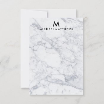 Custom Marble Stationery Note Card by WarmCoffee at Zazzle