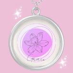 Custom March Daffodil Necklace - Personalized<br><div class="desc">Celebrate the joy and renewal of March with our "Custom March Daffodil Necklace, " a perfect symbol of new beginnings for those born in this springtime month. Each necklace features a vibrant daffodil illustration set against a charming lavender circle, highlighting the flower's natural beauty and its representation of rebirth. Customized...</div>