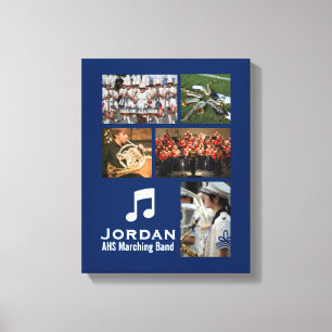 Custom Marching Band Orchestra Music Photo Collage Canvas Print