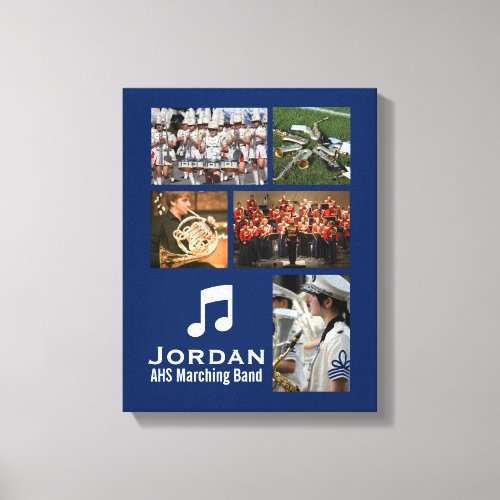 Custom Marching Band Orchestra Music Photo Collage Canvas Print