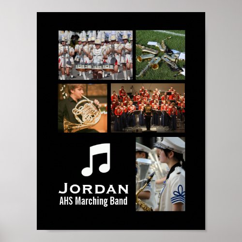 Custom Marching Band Orchestra Music Photo Collage Poster