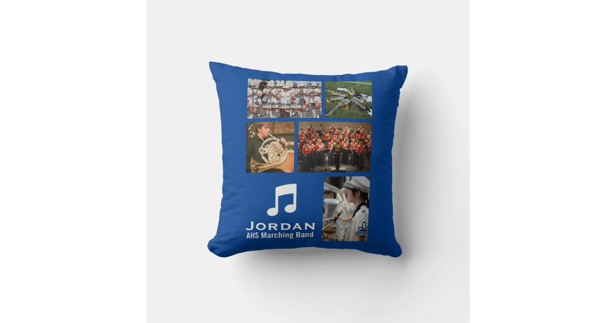 Custom Marching Band Orchestra Music Photo Collage Throw Pillow Zazzle
