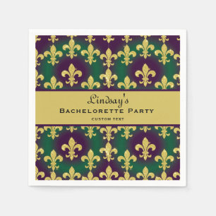 Custom Mardi Gras Bachelorette Party Napkins