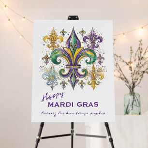 Custom Mardi Gras Colors Foam Board
