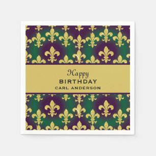 Custom Mardi Gras Party Napkins
