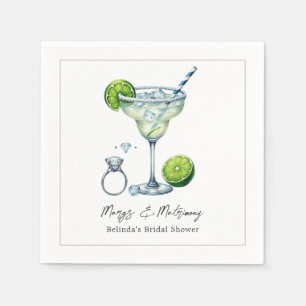Custom Margarita & Matrimony Bridal Shower Napkins
