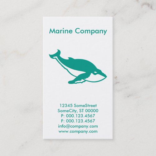 custom marine company business card