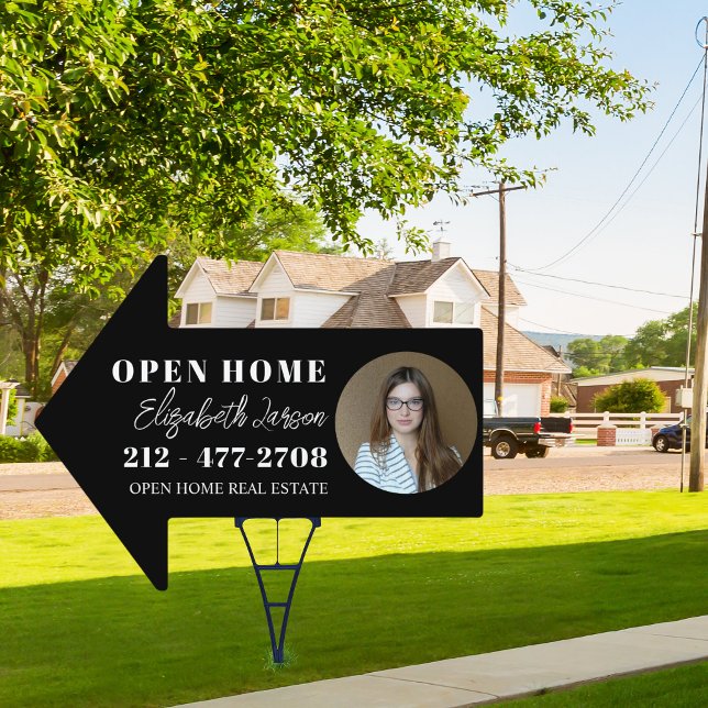 Custom Marketing Open House Real Estate Black Sign (Creator Uploaded)